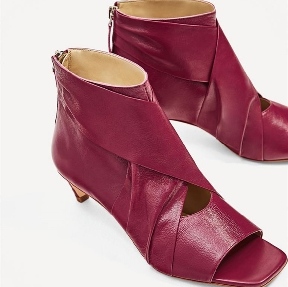 Zara Leather ankle open toe boots - Picture 4 of 4